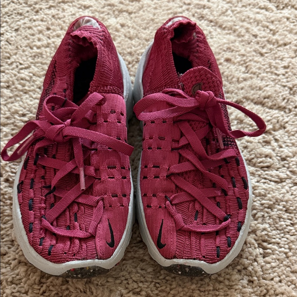 Nike Women's Pink and White Sneakers